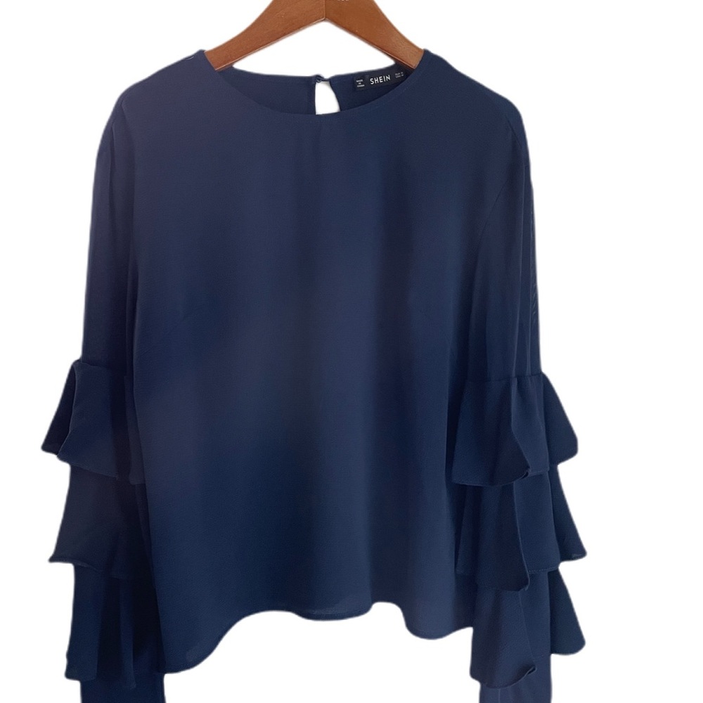 Shein ruffle long sleeved top